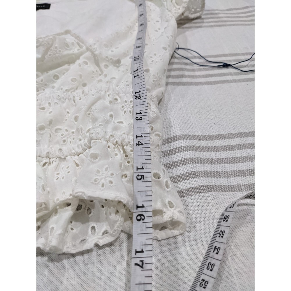 Majorelle White Eyelet Cottagecore Blouse Size XS - Picture 10 of 10